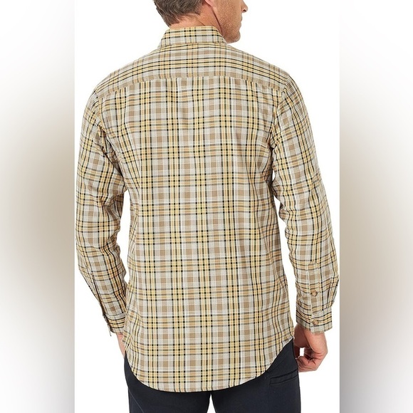 WRANGLER RIGGS WORKWEAR BIG MAN LONG SLEEVE FOREMAN PLAID WORK SHIRT 4X - Picture 2 of 12